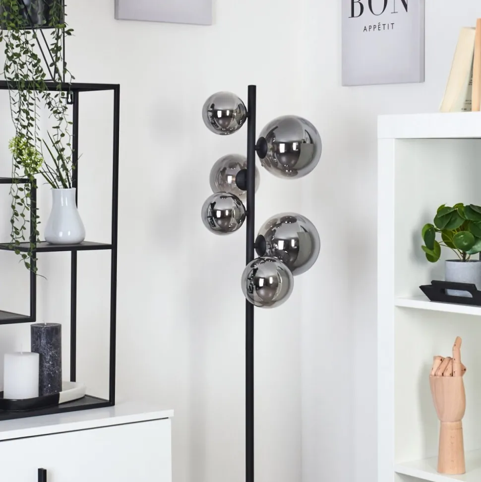 Lampadaire Chehalis Led Noir, 6 Lumieres