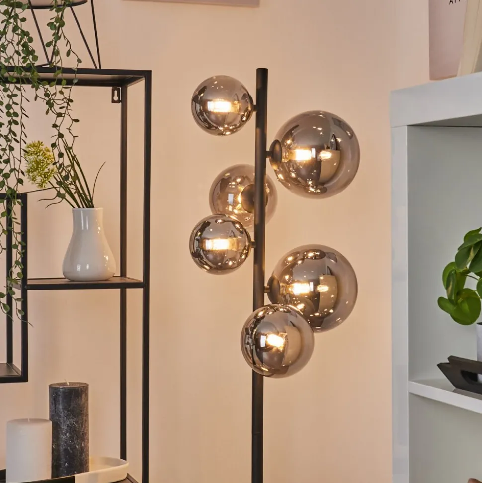 Lampadaire Chehalis Led Noir, 6 Lumieres