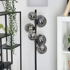 Lampadaire Chehalis Led Noir, 6 Lumieres