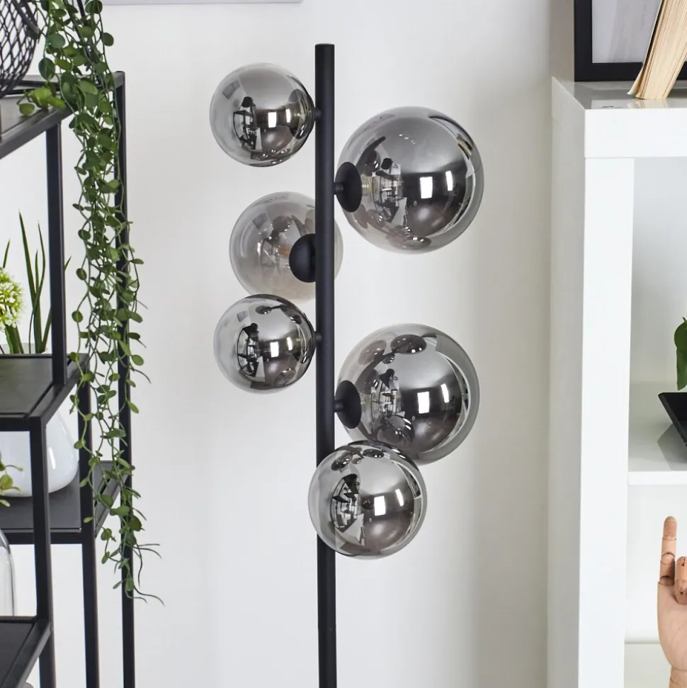 Lampadaire Chehalis Led Noir, 6 Lumieres