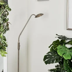Lampadaire Chirep Led Nickel Mat, 1 Lumiere
