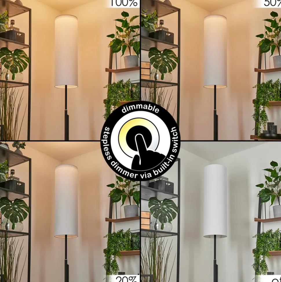 Lampadaire Coquimbito Led Noir, 1 Lumiere