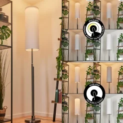 Lampadaire Coquimbito Led Nickel Mat, 2 Lumieres