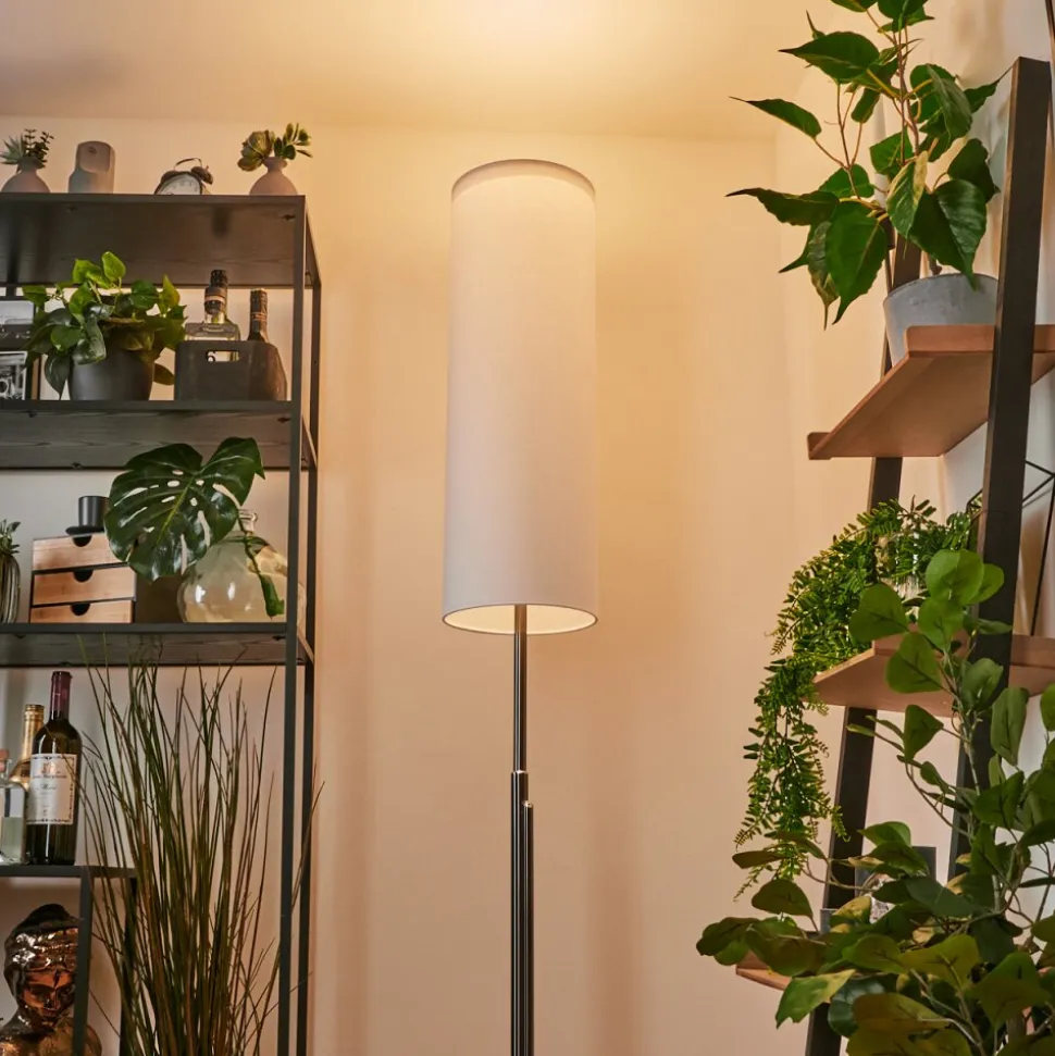Lampadaire Coquimbito Led Nickel Mat, 2 Lumieres