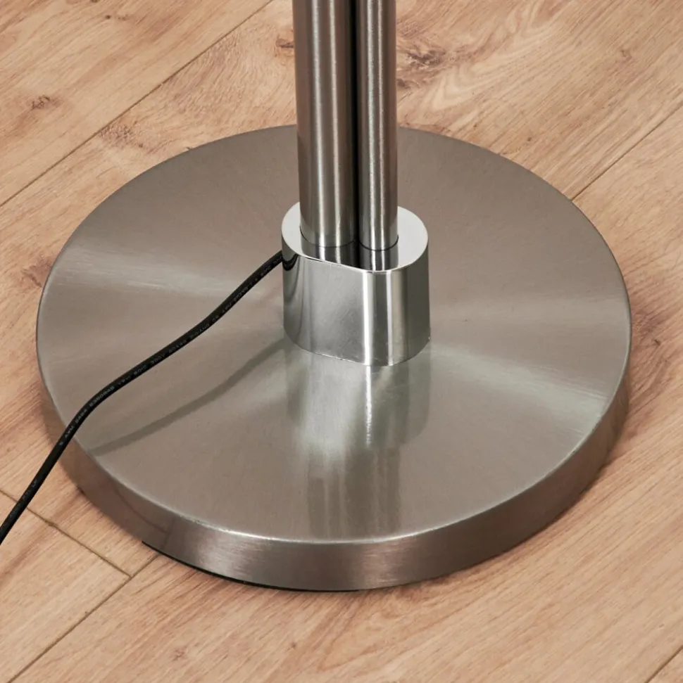 Lampadaire Coquimbito Led Nickel Mat, 2 Lumieres