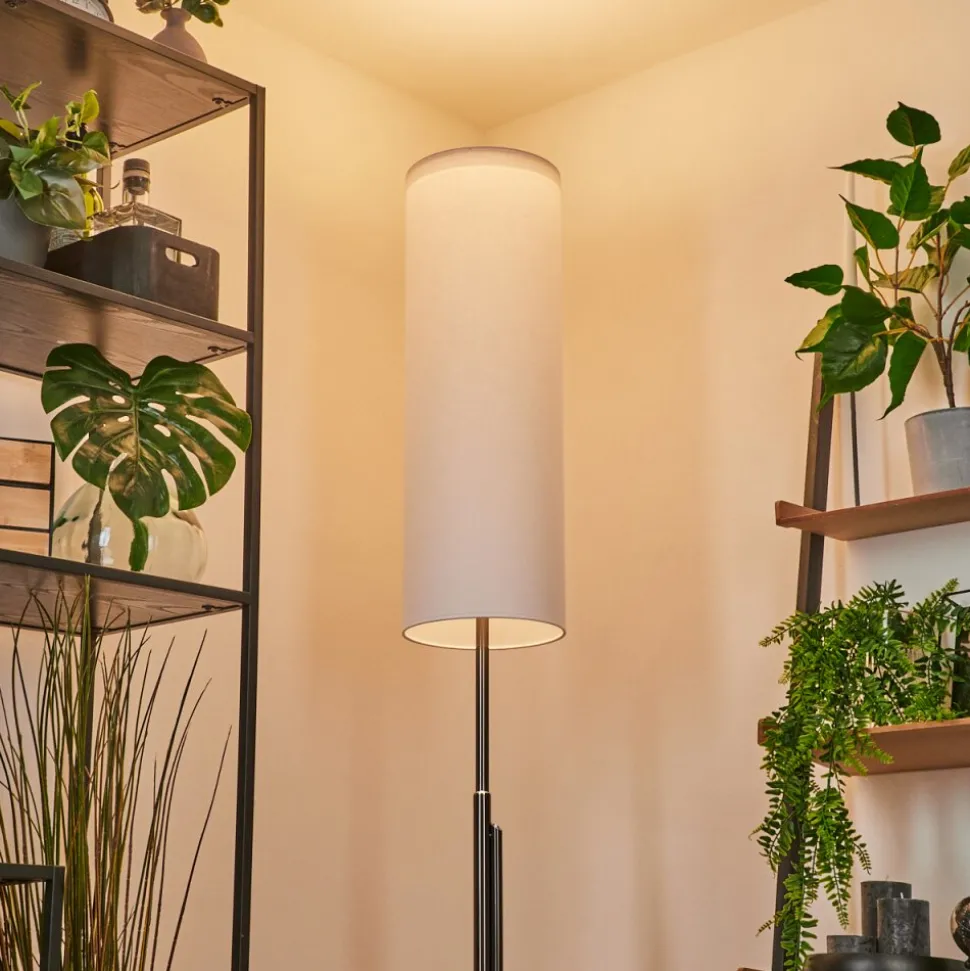 Lampadaire Coquimbito Led Nickel Mat, 2 Lumieres