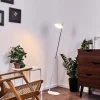 Lampadaire Corralcay Chrome, Blanc, 1 Lumiere