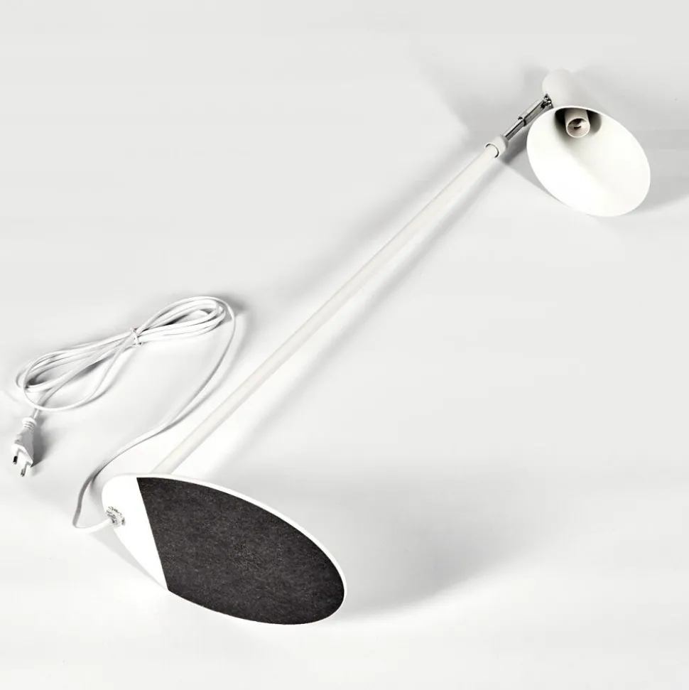 Lampadaire Corralcay Chrome, Blanc, 1 Lumiere