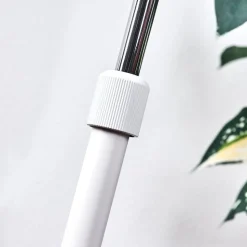 Lampadaire Corralcay Chrome, Blanc, 1 Lumiere