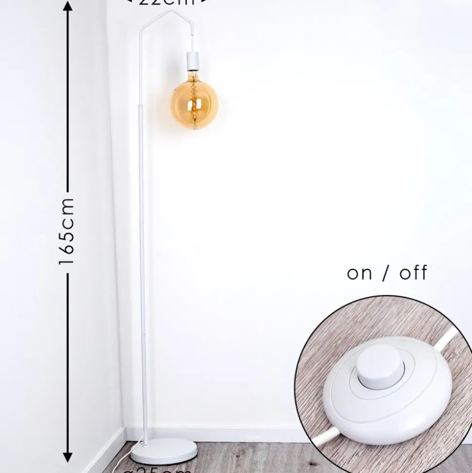 Lampadaire Cuyama Blanc, 1 Lumiere