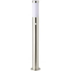 Lampadaire D'Exterieur Brilliant Chorus Acier Inoxydable, 1 Lumiere, Detecteur De Mouvement
