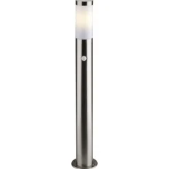 Lampadaire D'Exterieur Brilliant Chorus Acier Inoxydable, 1 Lumiere, Detecteur De Mouvement