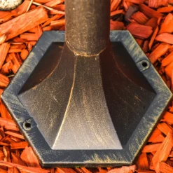 Lampadaire D'Exterieur Hongkong Frost Brun Dore, 1 Lumiere