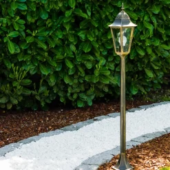 Lampadaire D'Exterieur Hongkong Bronze, Or, 1 Lumiere