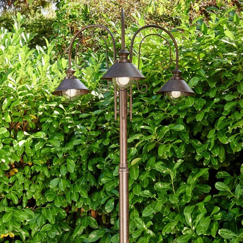 Lampadaire D'Exterieur Lohja Rouille, 3 Lumieres