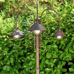 Lampadaire D'Exterieur Lohja Rouille, 3 Lumieres