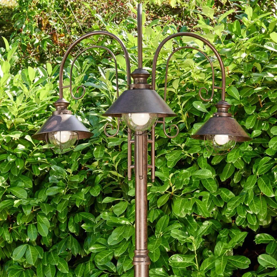 Lampadaire D'Exterieur Lohja Rouille, 3 Lumieres