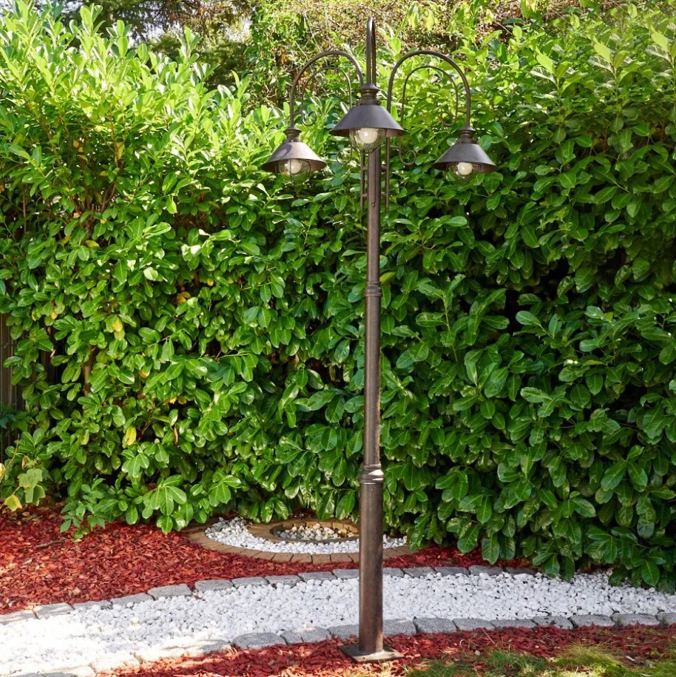 Lampadaire D'Exterieur Lohja Rouille, 3 Lumieres