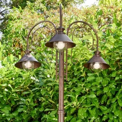 Lampadaire D'Exterieur Lohja Rouille, 3 Lumieres