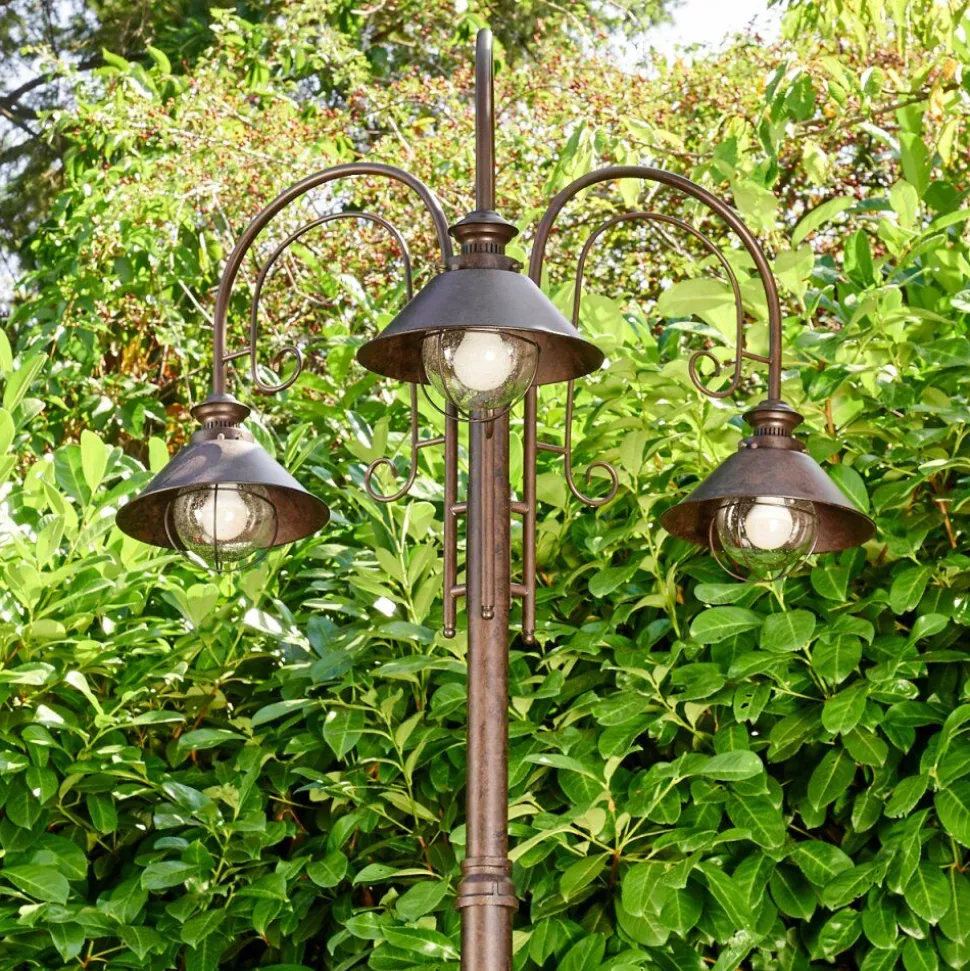 Lampadaire D'Exterieur Lohja Rouille, 3 Lumieres