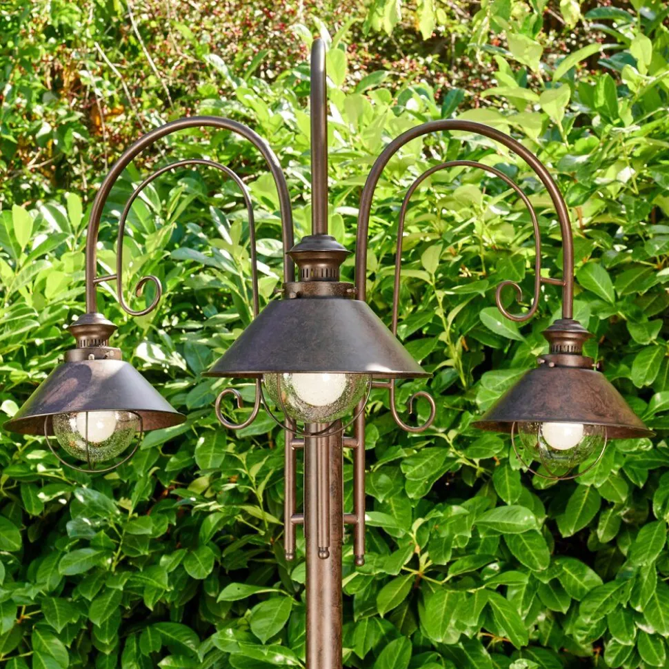 Lampadaire D'Exterieur Lohja Rouille, 3 Lumieres