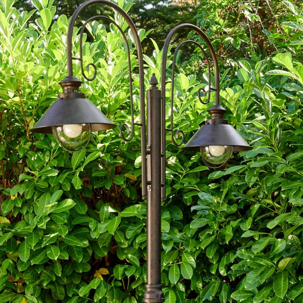 Lampadaire D'Exterieur Lohja Rouille, 2 Lumieres