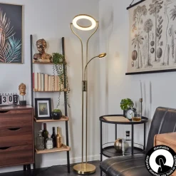 Lampadaire Donna Led Laiton, 2 Lumieres