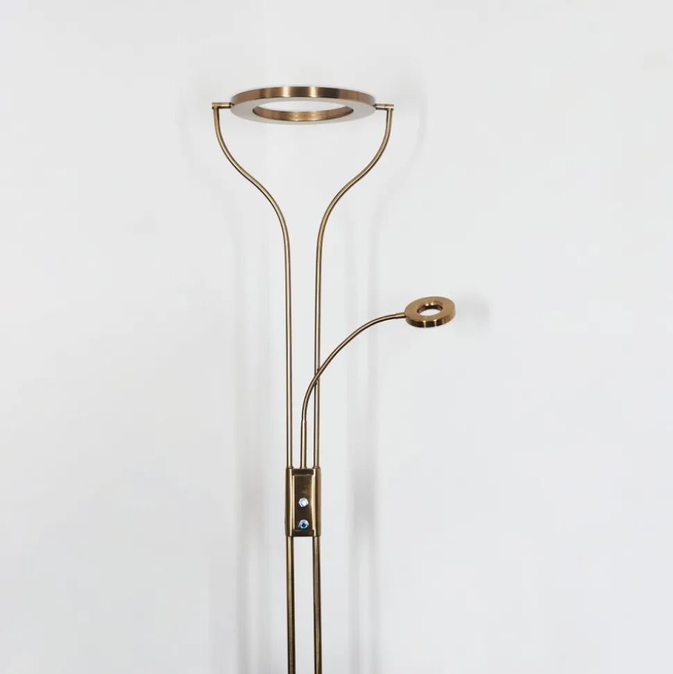 Lampadaire Donna Led Vieux Laiton, 2 Lumieres