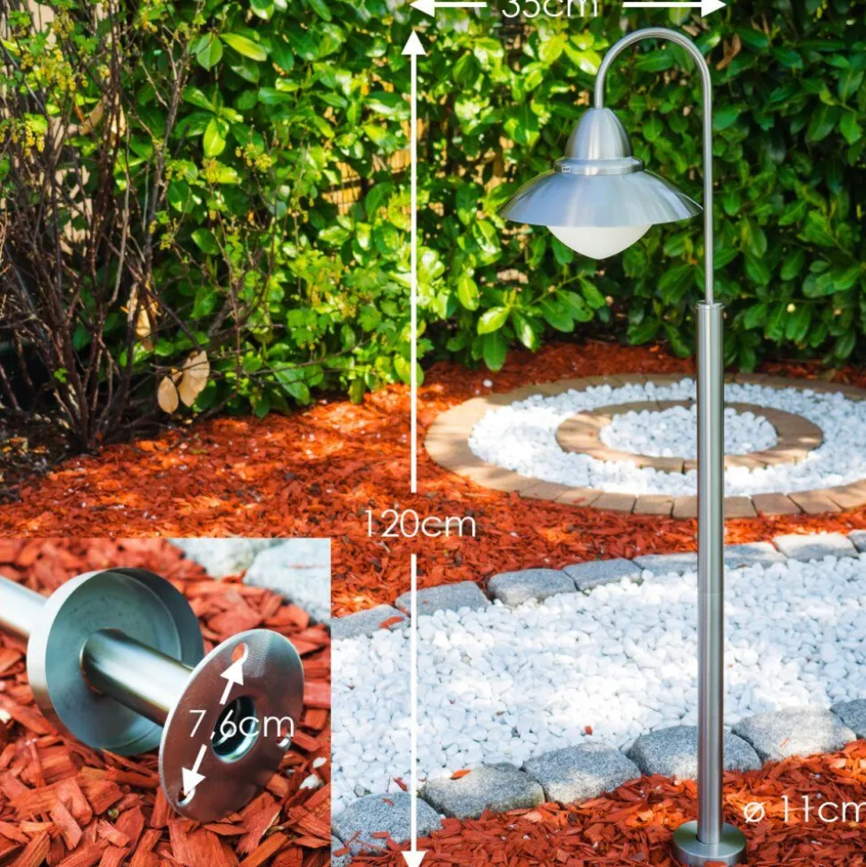 Lampadaire Exterieur Eglo Sydney Acier Inoxydable, 1 Lumiere