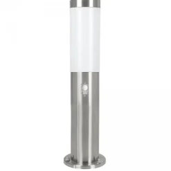 Lampadaire Exterieur Eglo Helsinki Acier Inoxydable, 1 Lumiere, Detecteur De Mouvement