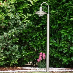 Lampadaire Exterieur Elima Acier Inoxydable, 1 Lumiere