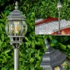 Lampadaire Exterieur Lentua Noir, 1 Lumiere