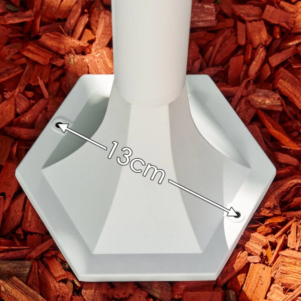 Lampadaire Exterieur Lentua Blanc, 1 Lumiere, Detecteur De Mouvement