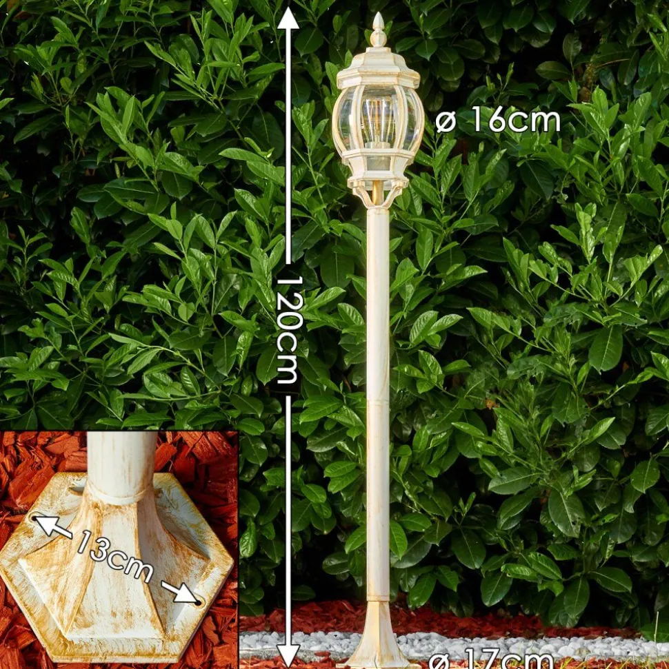Lampadaire Exterieur Lentua Or, 1 Lumiere