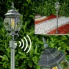 Lampadaire Exterieur Lentua Vert, Noir, 1 Lumiere, Detecteur De Mouvement