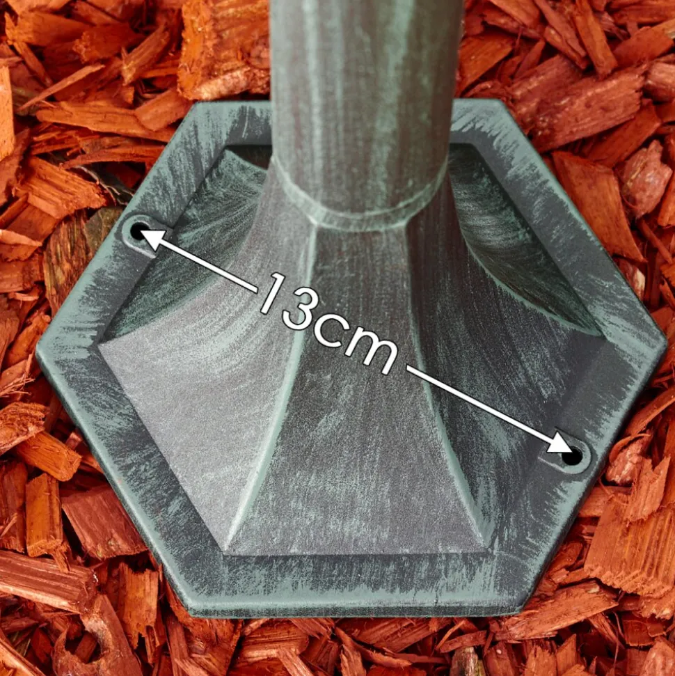 Lampadaire Exterieur Lentua Vert, Noir, 1 Lumiere, Detecteur De Mouvement