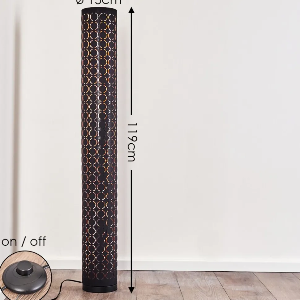 Lampadaire Faborg Noir, 2 Lumieres