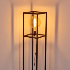 Lampadaire Flambeau Noir, 1 Lumiere