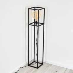 Lampadaire Flambeau Noir, 1 Lumiere
