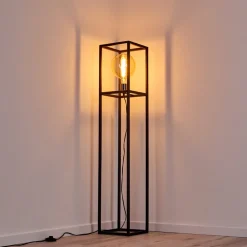 Lampadaire Flambeau Noir, 1 Lumiere
