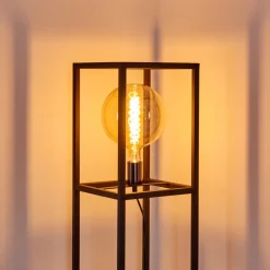 Lampadaire Flambeau Noir, 1 Lumiere
