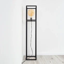 Lampadaire Flambeau Noir, 1 Lumiere
