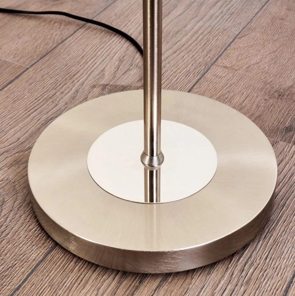 Lampadaire Gulkana Led Nickel Mat, 1 Lumiere, Changeur De Couleurs