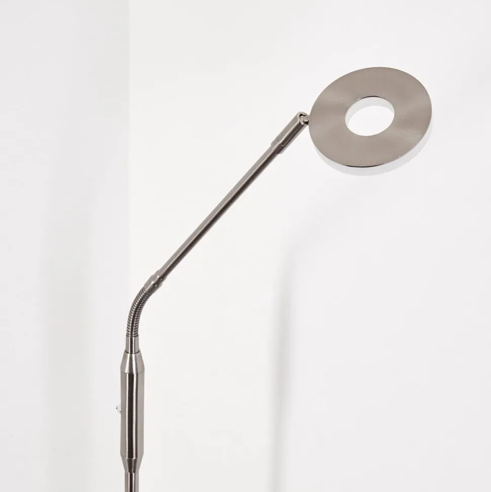 Lampadaire Gulkana Led Nickel Mat, 1 Lumiere, Changeur De Couleurs