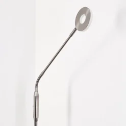 Lampadaire Gulkana Led Nickel Mat, 1 Lumiere, Changeur De Couleurs