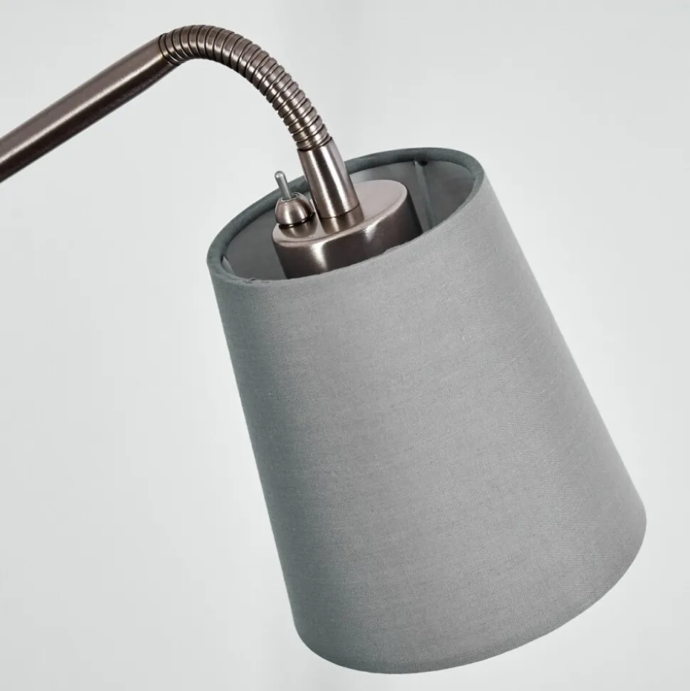Lampadaire Gunstock Nickel Mat, 2 Lumieres