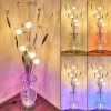 Lampadaire Holar Led Chrome, 6 Lumieres, Changeur De Couleurs