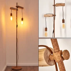 Lampadaire Honsnap Brun, 2 Lumieres