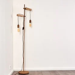 Lampadaire Honsnap Brun, 2 Lumieres