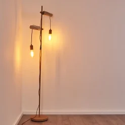 Lampadaire Honsnap Brun, 2 Lumieres